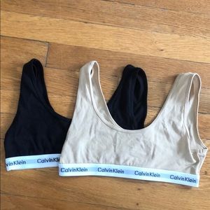 Super soft Calvin Klein bralettes